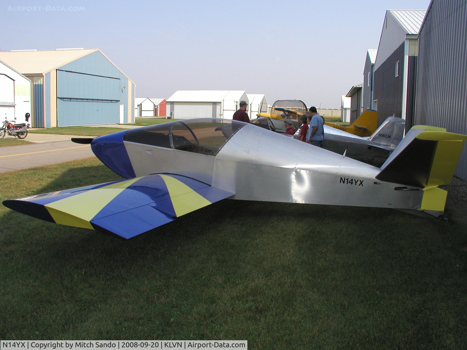 N14YX, 2006 Sonex Waiex C/N W0014, Parked at Airlake.