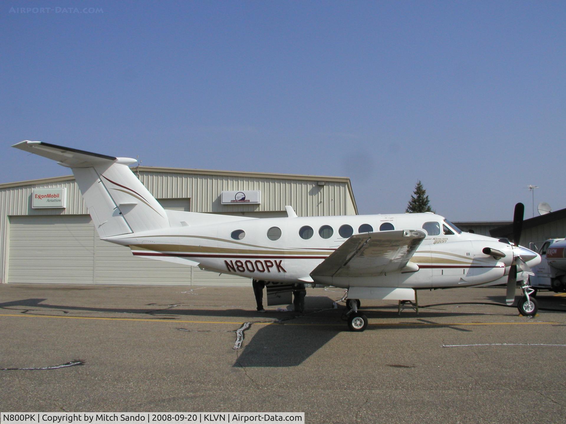N800PK, 1981 Beech B200 King Air C/N BB-982, Parked on the ramp at Airlake.