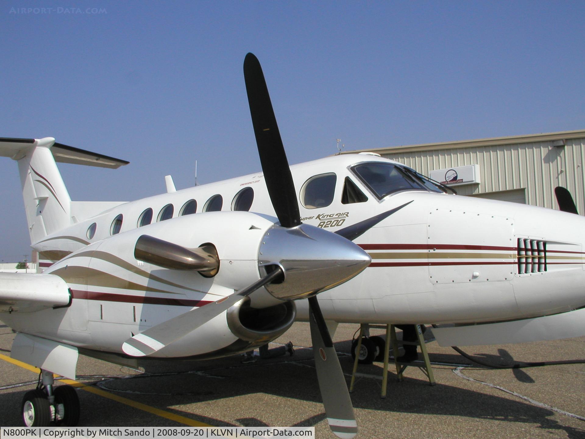 N800PK, 1981 Beech B200 King Air C/N BB-982, Parked on the ramp at Airlake.