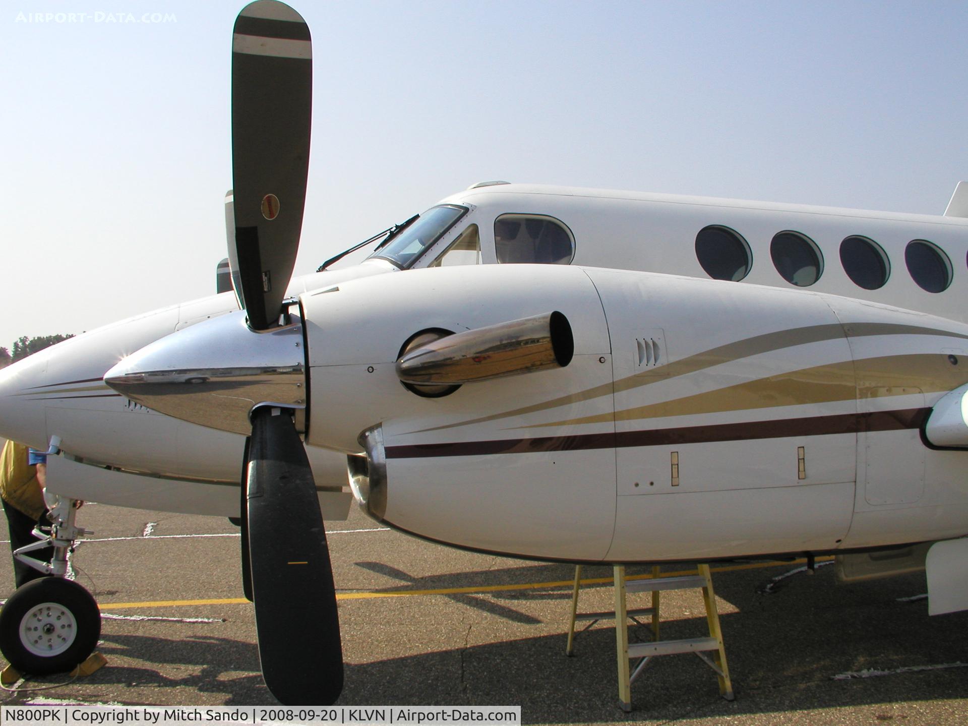 N800PK, 1981 Beech B200 King Air C/N BB-982, Parked on the ramp at Airlake.