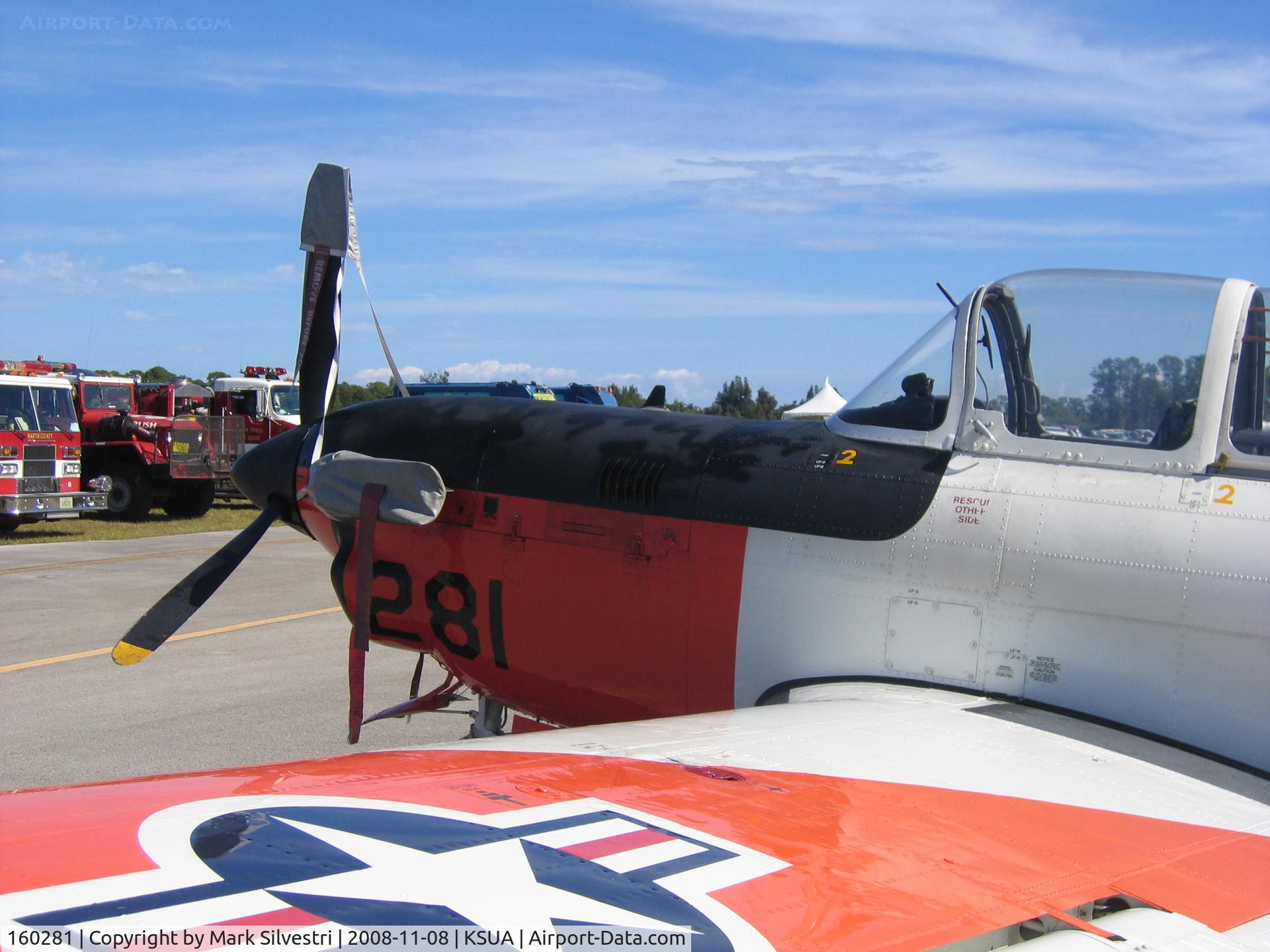 160281, Beech T-34C Turbo Mentor C/N GL-17, 2008 Stuart, FL Airshow