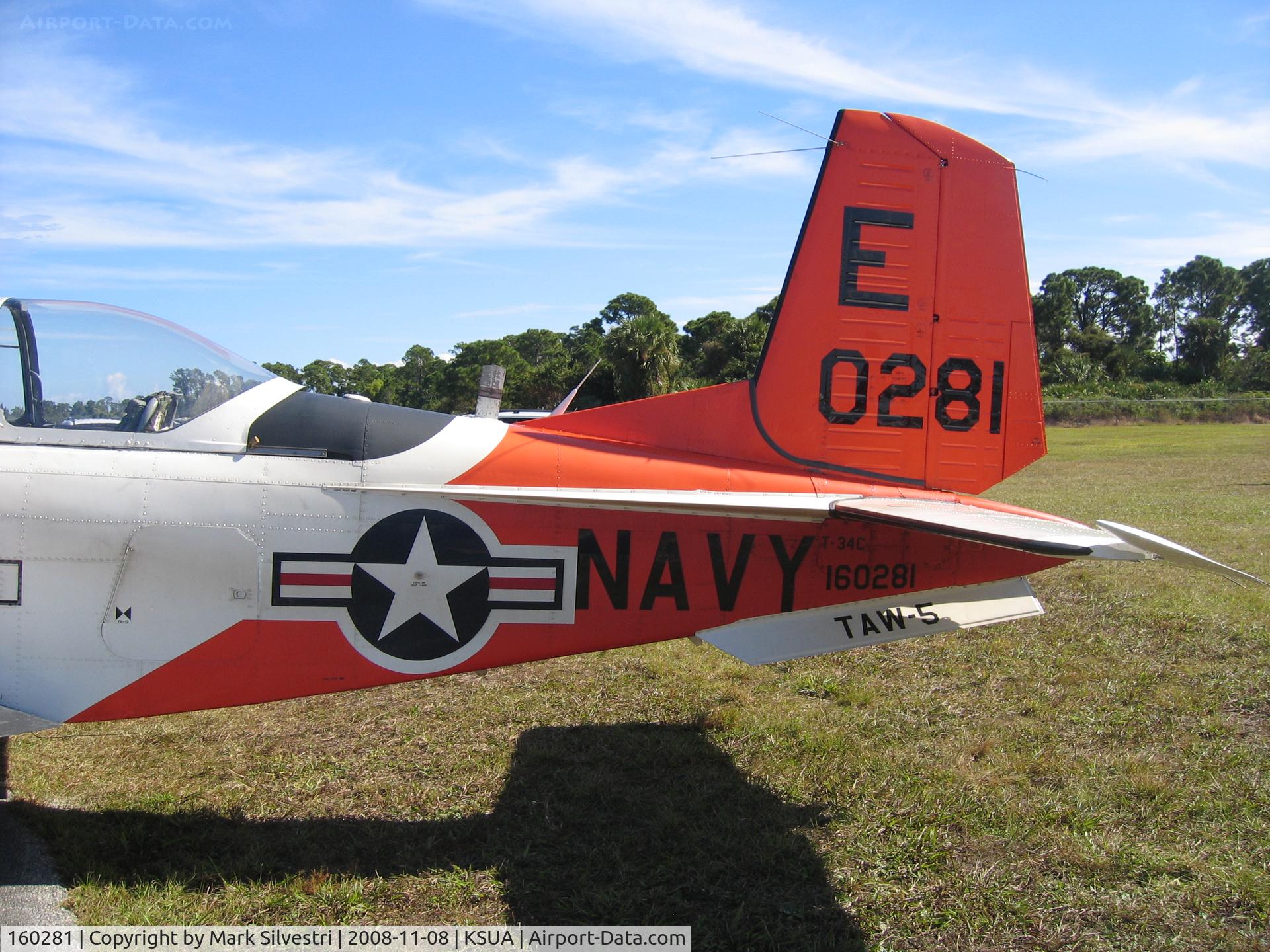 160281, Beech T-34C Turbo Mentor C/N GL-17, 2008 Stuart, FL Airshow