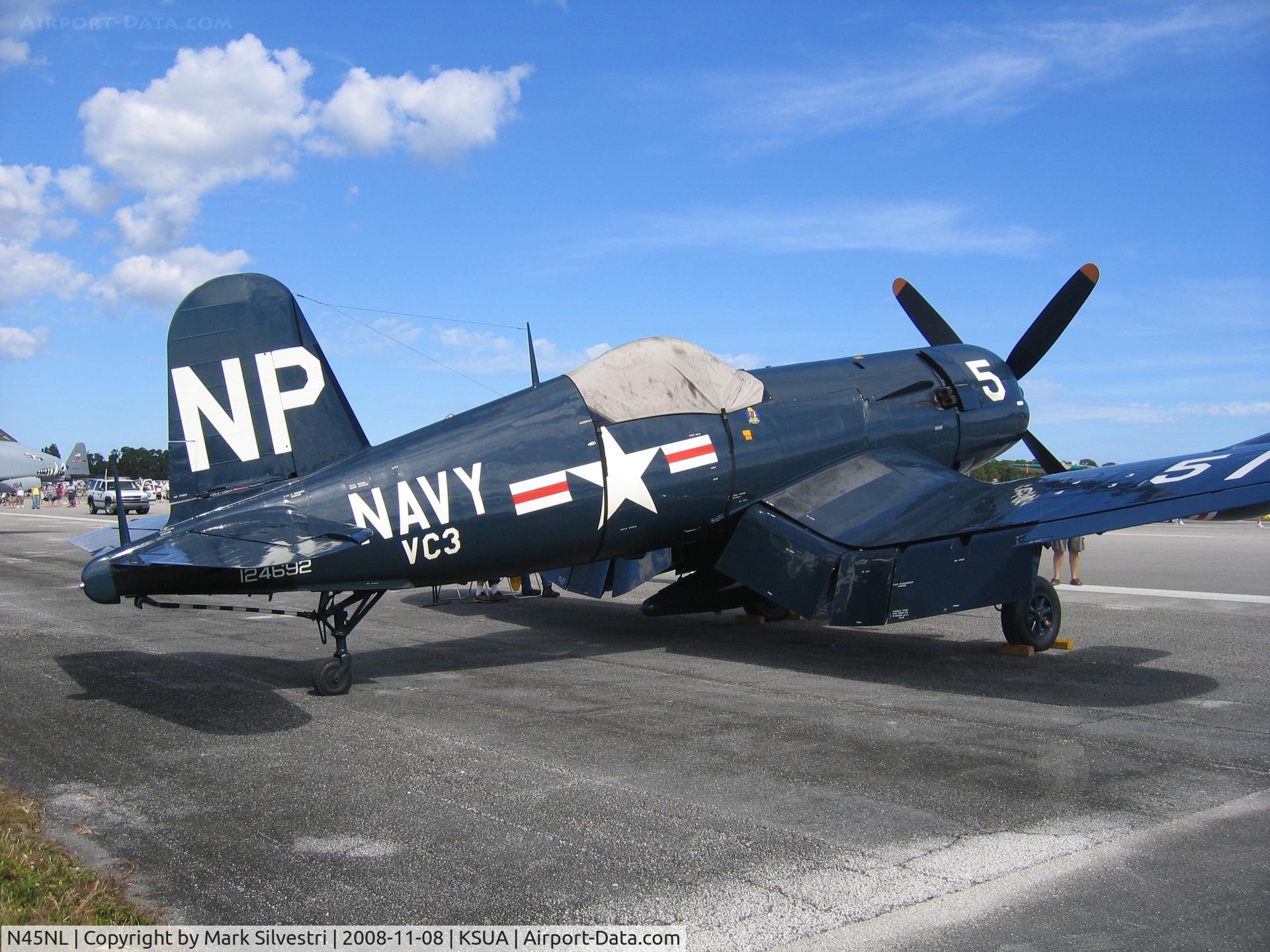 N45NL, 1951 Vought F4U-5NL Corsair C/N 124692, 2008 Stuart, FL Airshow
