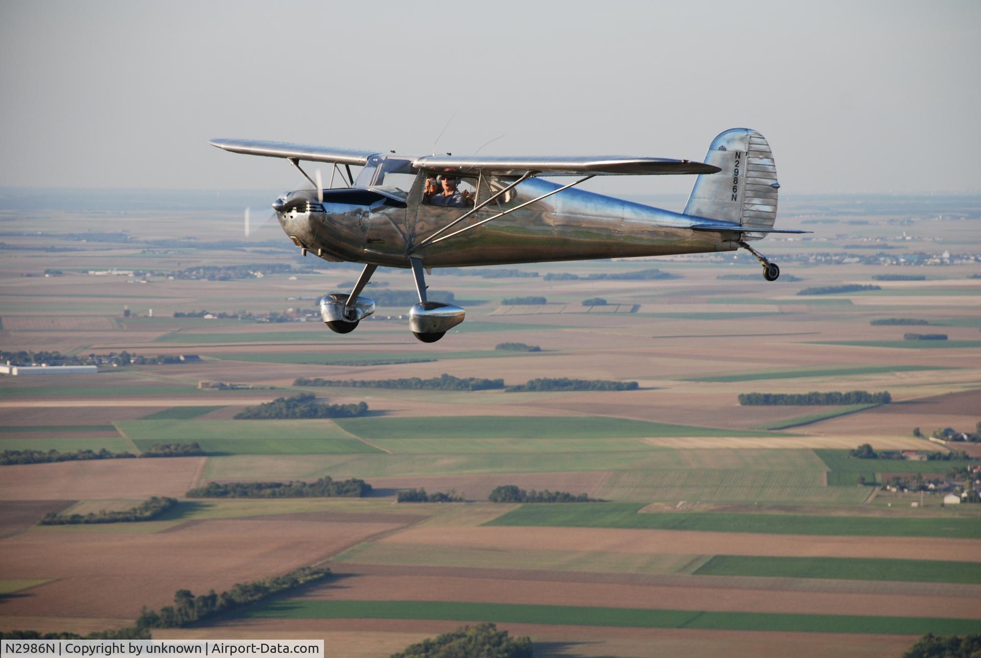 N2986N, 1947 Cessna 140 C/N 13244, Inflight near Pithiviers, France