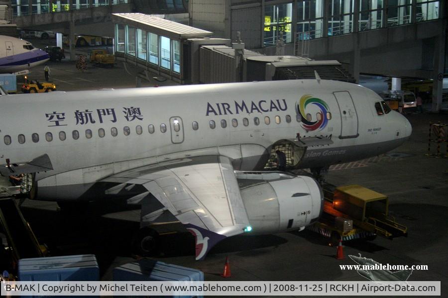 B-MAK, 2002 Airbus A319-131 C/N 1758, Air Macau NX667 to Macau