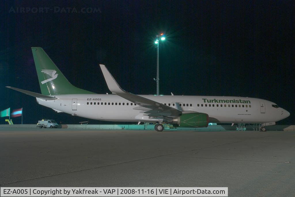 EZ-A005, 2007 Boeing 737-82K C/N 36089, Turkmenistan Boeing 737-800