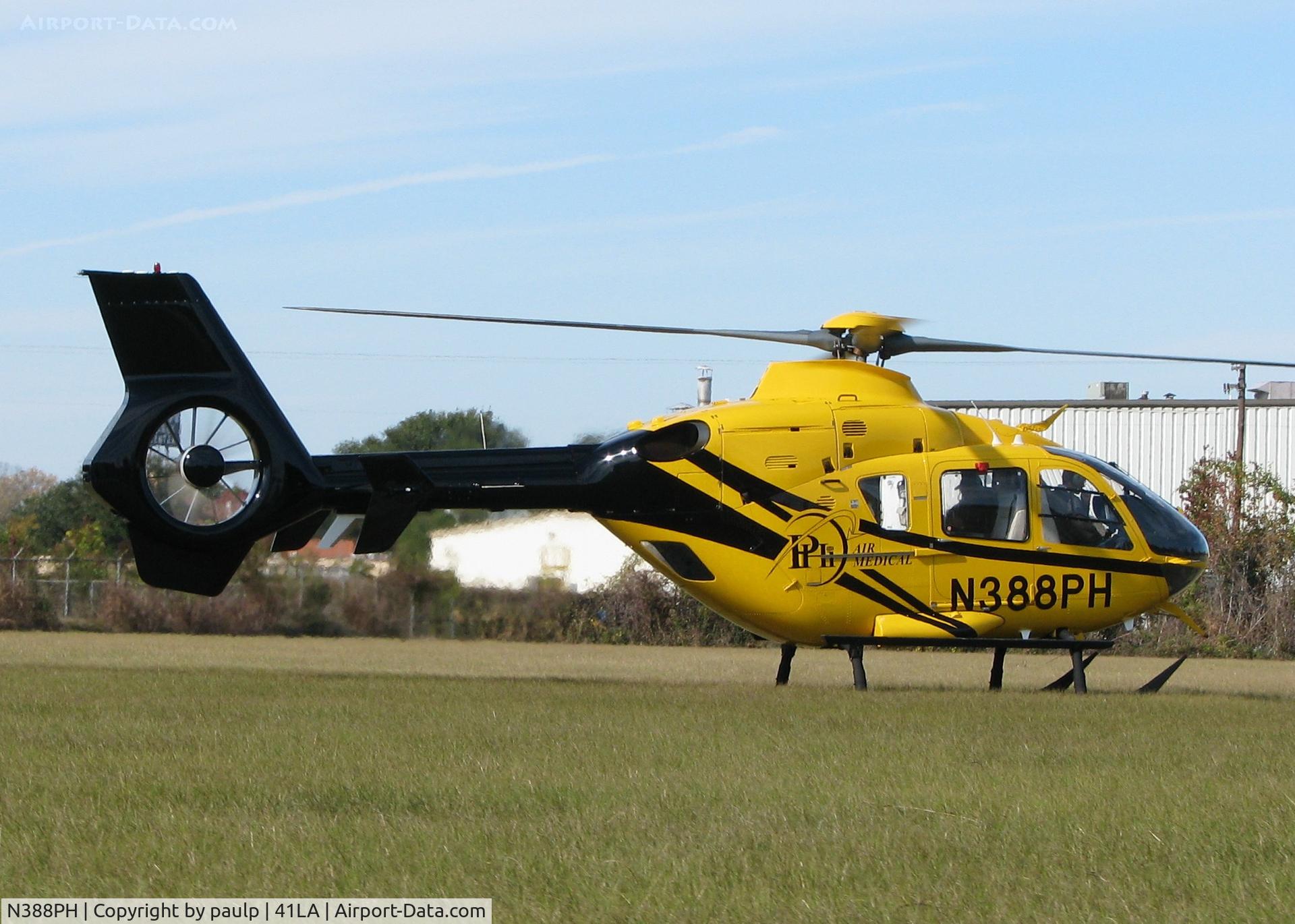 N388PH, 2008 Eurocopter EC-135P-2+ C/N 0701, At Metro Aviation near the Downtown Shreveport airport.