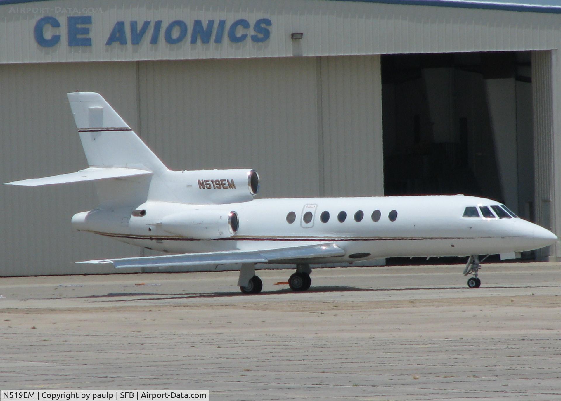 N519EM, 1980 Dassault-Breguet Falcon 50 C/N 19, Parked at Sanford.