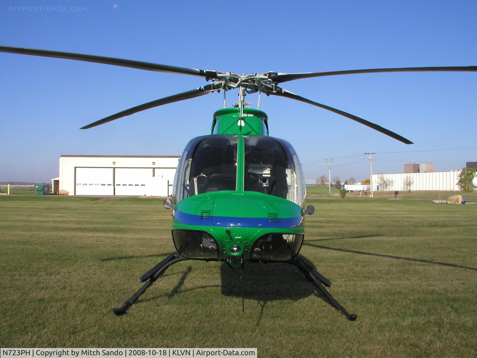 N723PH, 1998 Bell 407 C/N 53283, Staging at Airlake before flying to the Minneapolis Convention Center for the 2008 Air Medical Transport Conference.