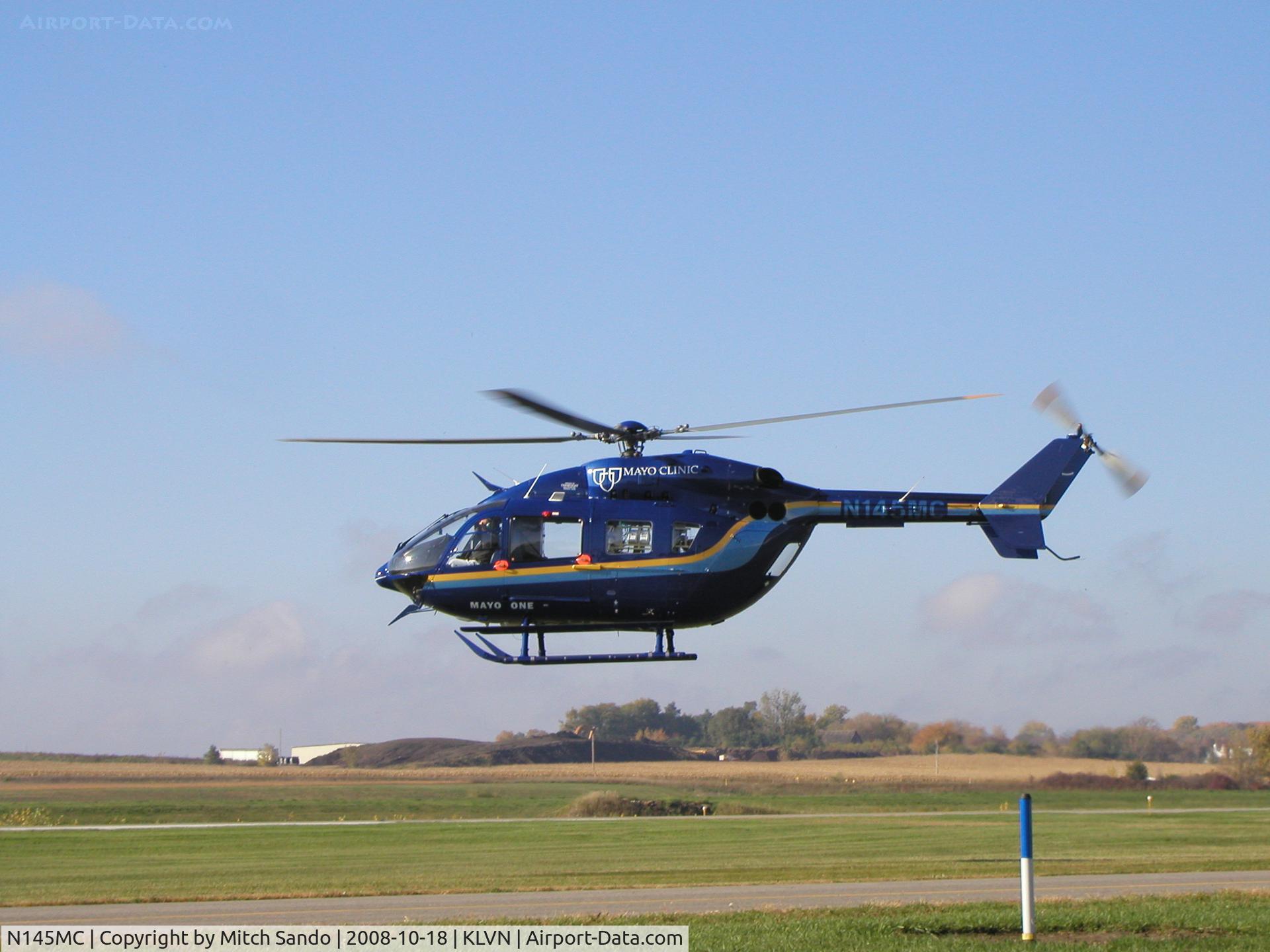 N145MC, 2007 Eurocopter-Kawasaki EC-145 (BK-117C-2) C/N 9120, Hover-taxiing out for departure.