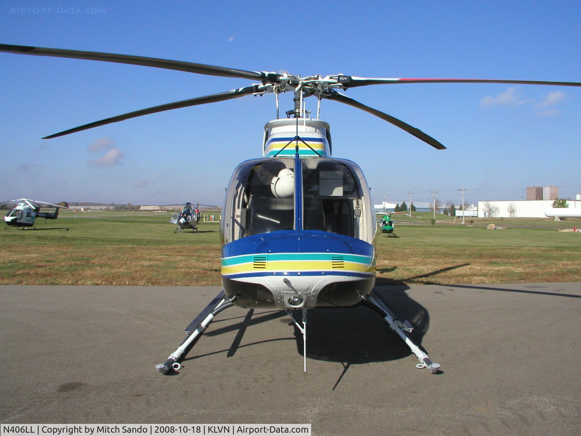 N406LL, 1998 Bell 407 C/N 53279, Staging at Airlake before flying to the Minneapolis Convention Center for the 2008 Air Medical Transport Conference.