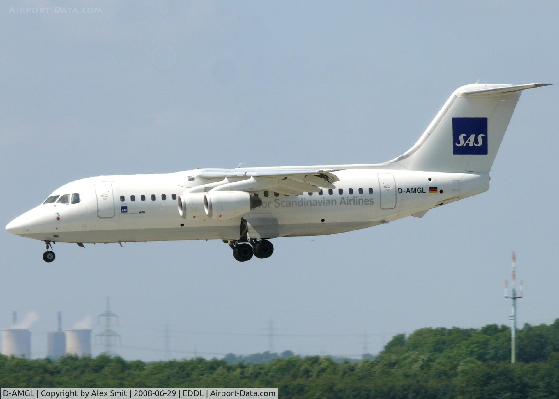 D-AMGL, 1986 British Aerospace BAe.146-200 C/N E2055, British Aerospace BAe146-200 D-AMGL WDL for Scandinavian Airlins