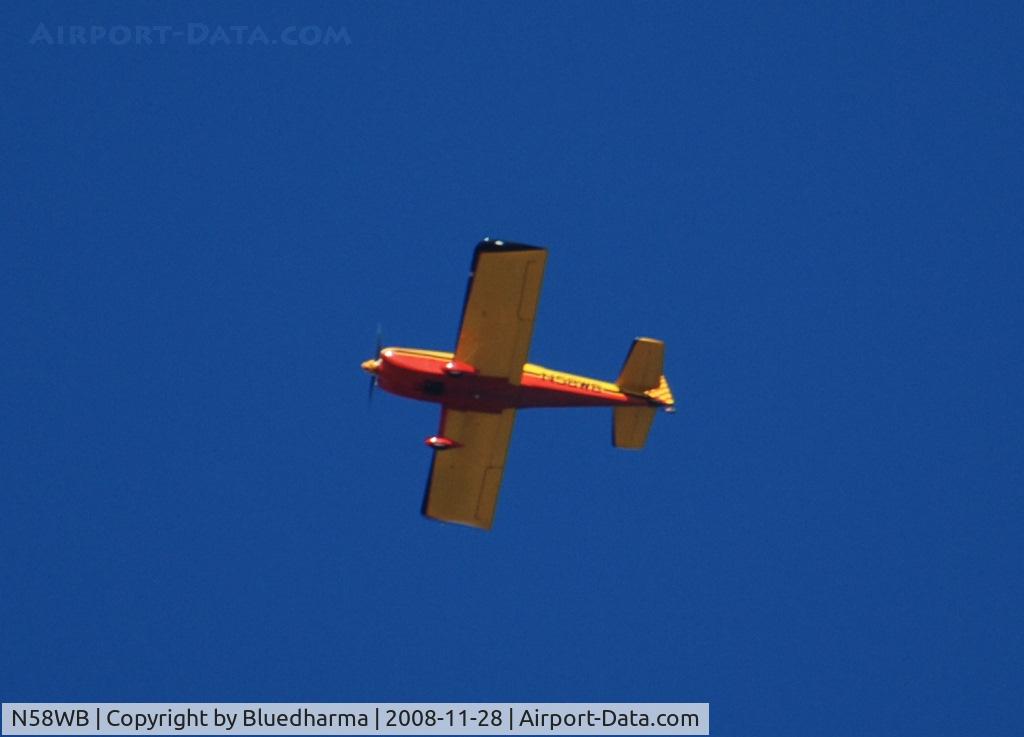 N58WB, 1999 Vans RV-8 C/N 80390, Heading West over Columbine High School, Littleton, Colorado.