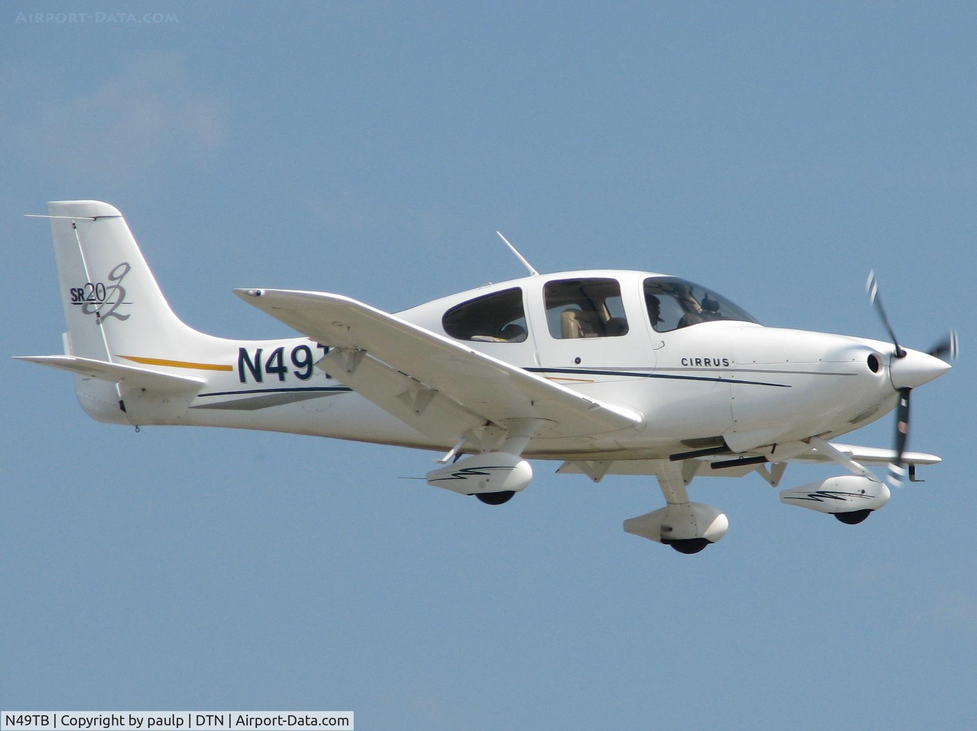 N49TB, 2004 Cirrus SR20 G2 C/N 1466, Landing at Downtown Shreveport.