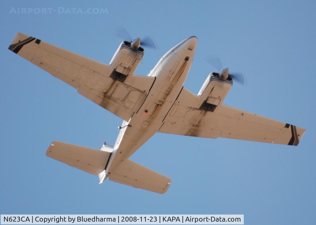N623CA, 1966 Beech C55 Baron (95-C55) C/N TE-261, Takeoff from 35R.