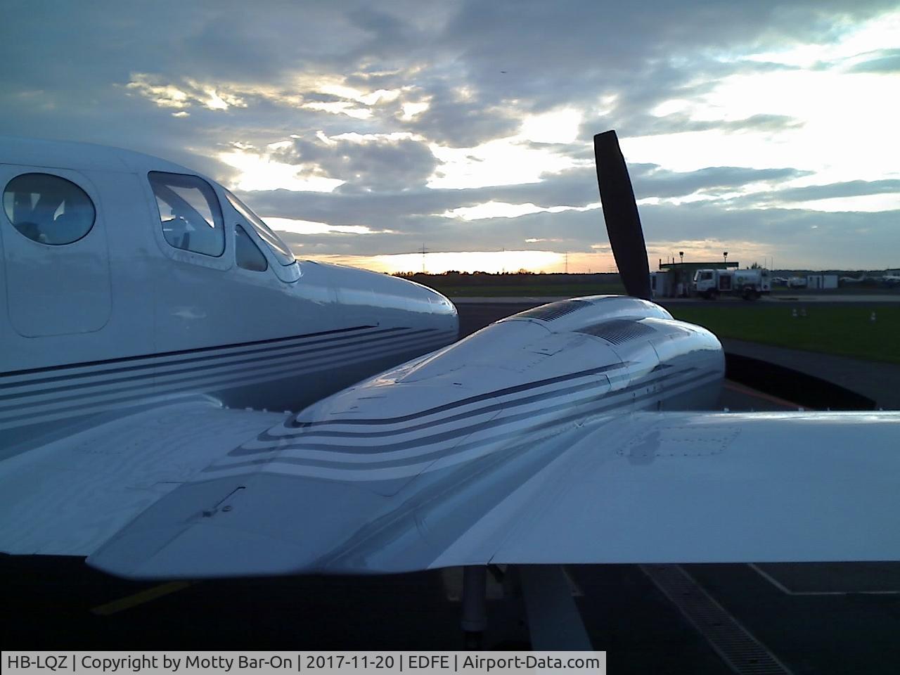 HB-LQZ, 1981 Cessna 421C Golden Eagle C/N 421C1237, Sunset in Egelsbach