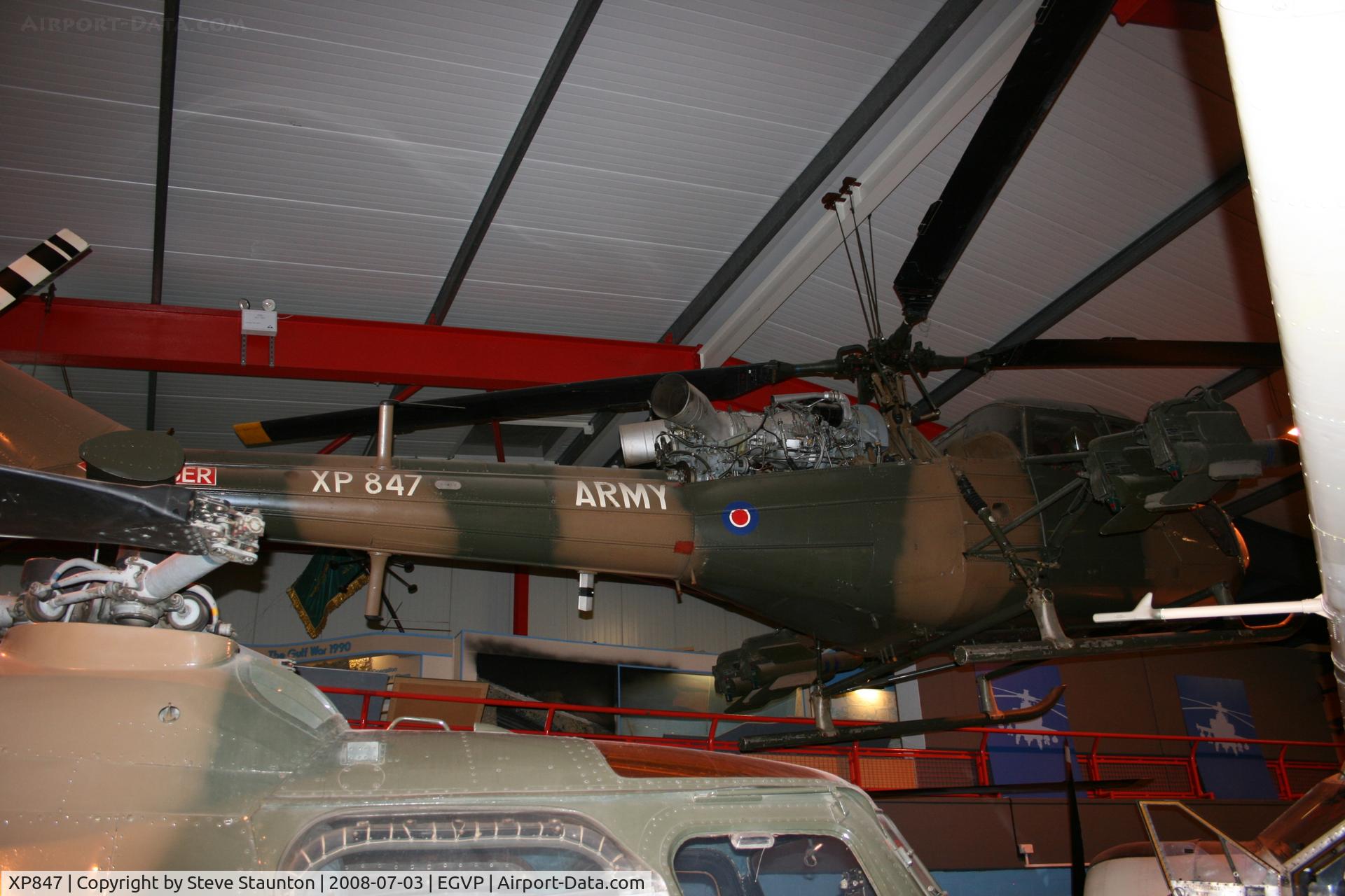 XP847, Westland Scout AH.1 C/N F9473, Taken at the Museum of Army Flying, Middle Wallop July 2008.