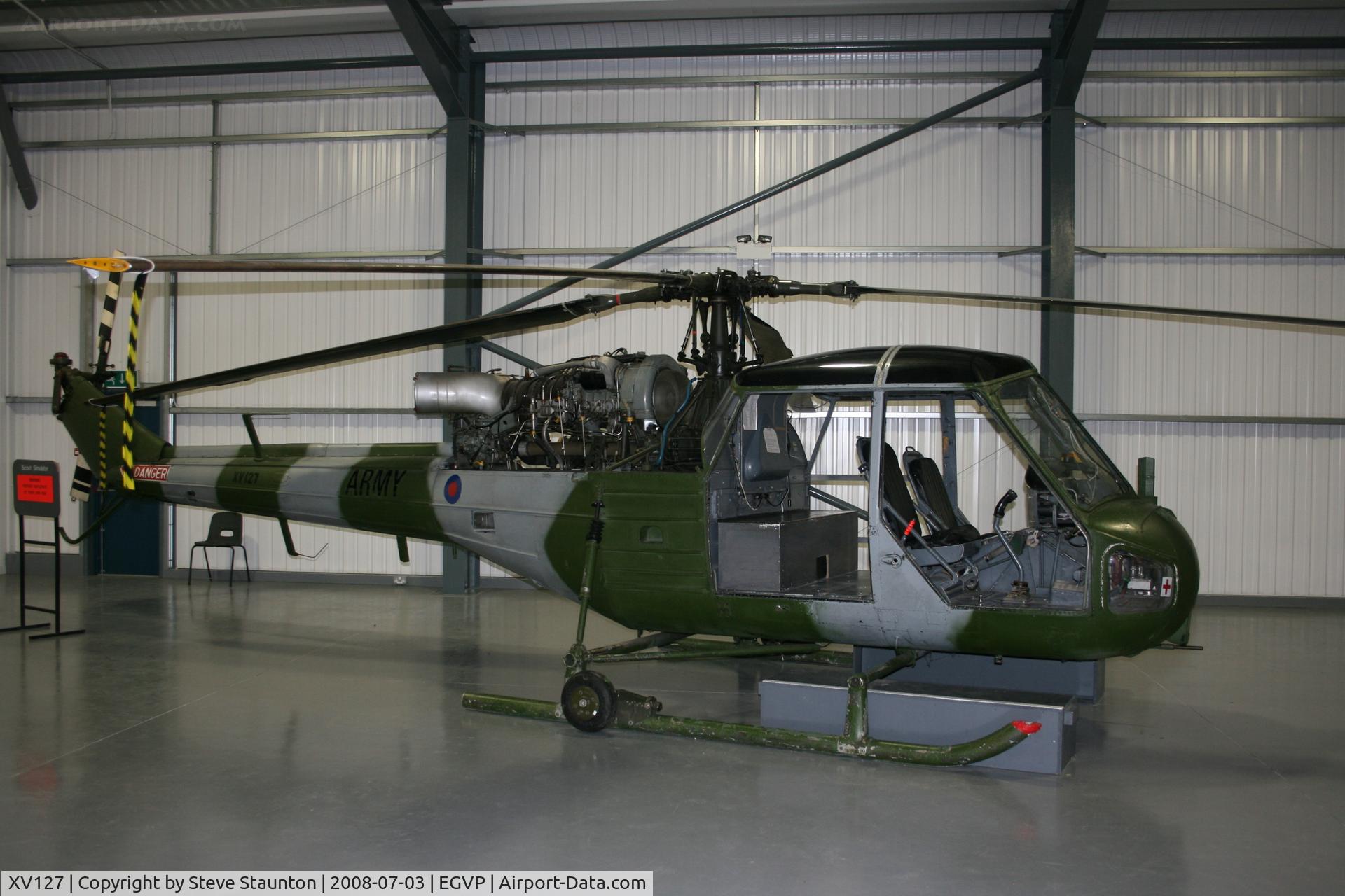 XV127, Westland Scout AH.1 C/N F9702, Taken at the Museum of Army Flying, Middle Wallop July 2008.