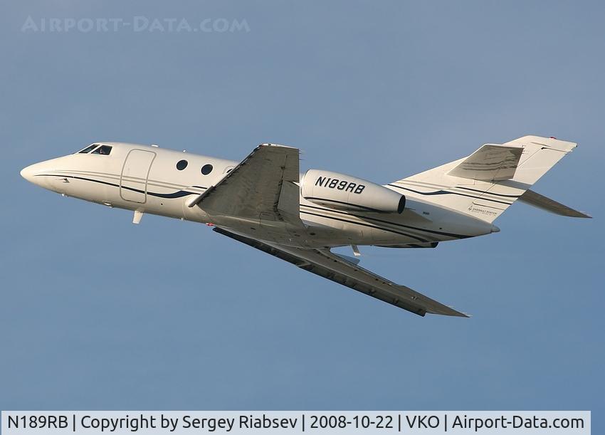 N189RB, 1972 Dassault Falcon (Mystere) 20F C/N 262, taking off at VKO