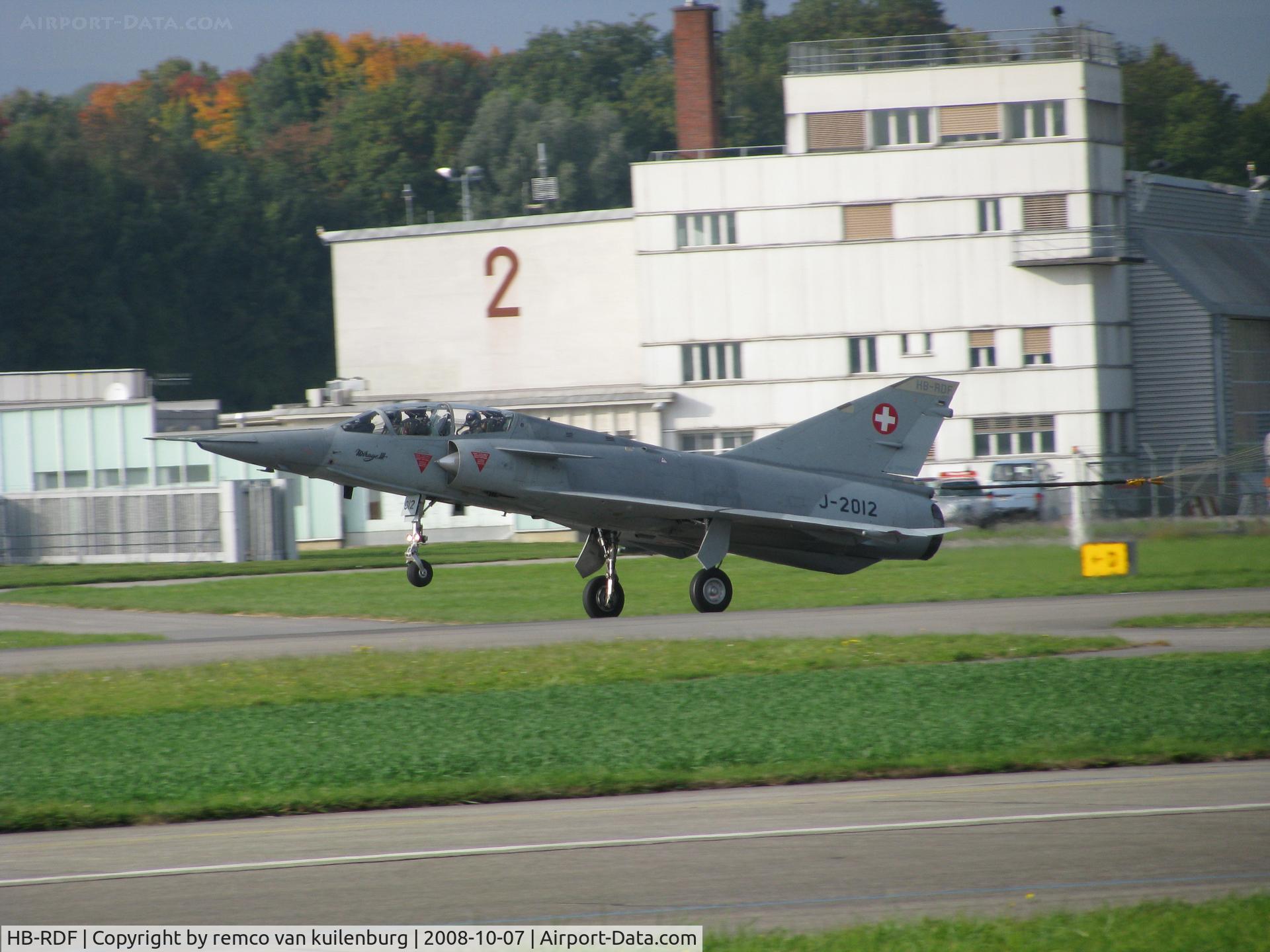 HB-RDF, 1982 Dassault Mirage IIIDS C/N 101/228F, ex. Swiss AF J-2012 now for private flight