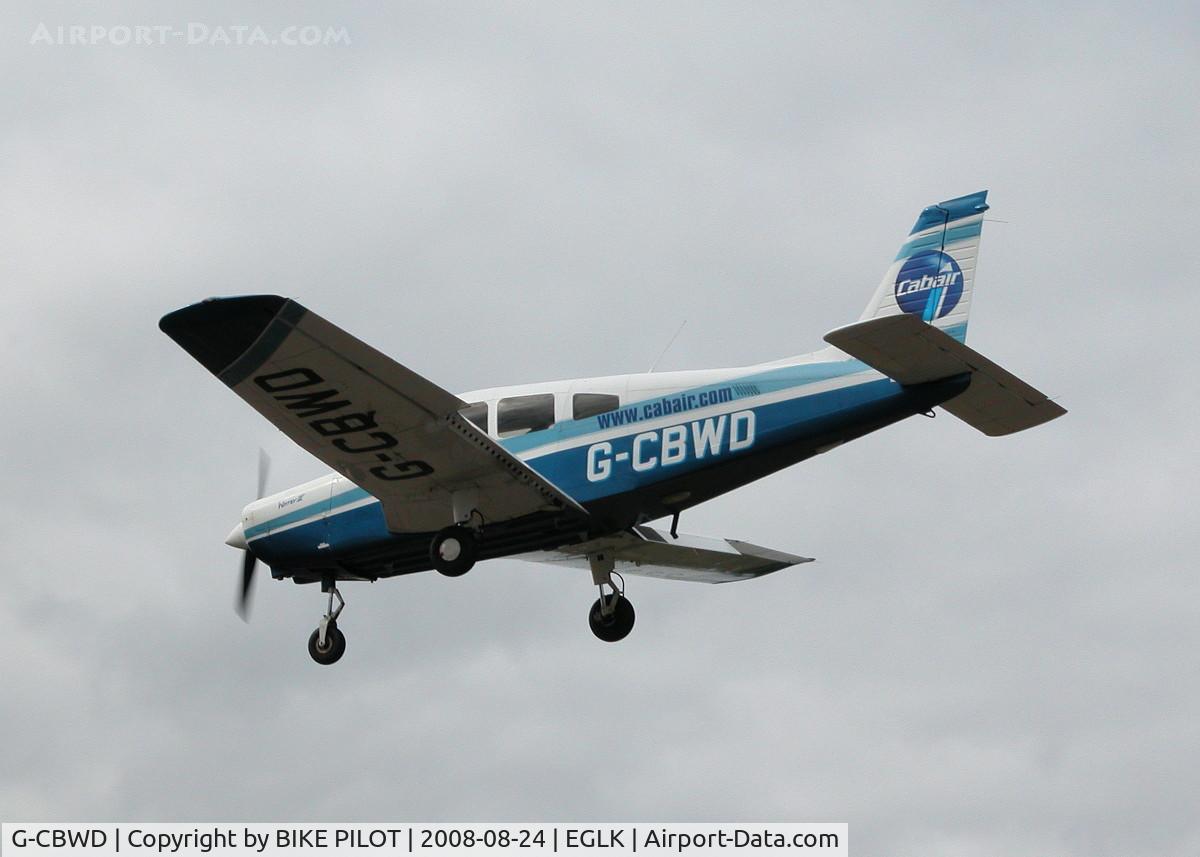 G-CBWD, 2002 Piper PA-28-161 Cherokee Warrior III C/N 2842160, OVER THE THRESHOLD OF RUNWAY 25