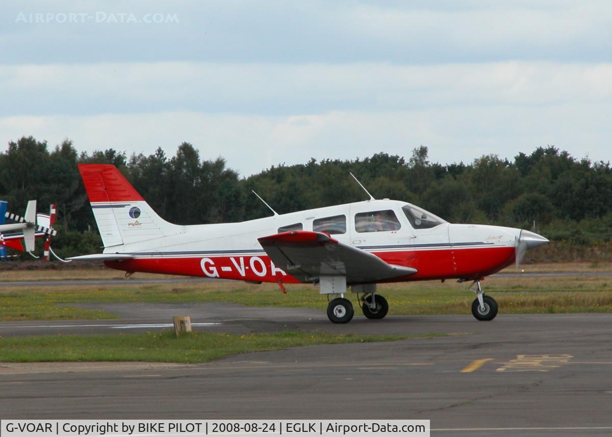 G-VOAR, 1995 Piper PA-28-181 Cherokee Archer III C/N 28-43011, TAXYING OUT TO DEPART