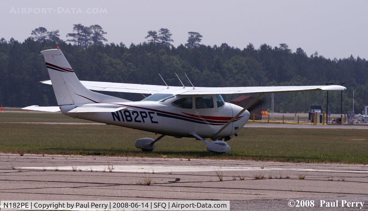 N182PE, 1977 Cessna 182Q Skylane C/N 18265584, Headed for her spot in the grass
