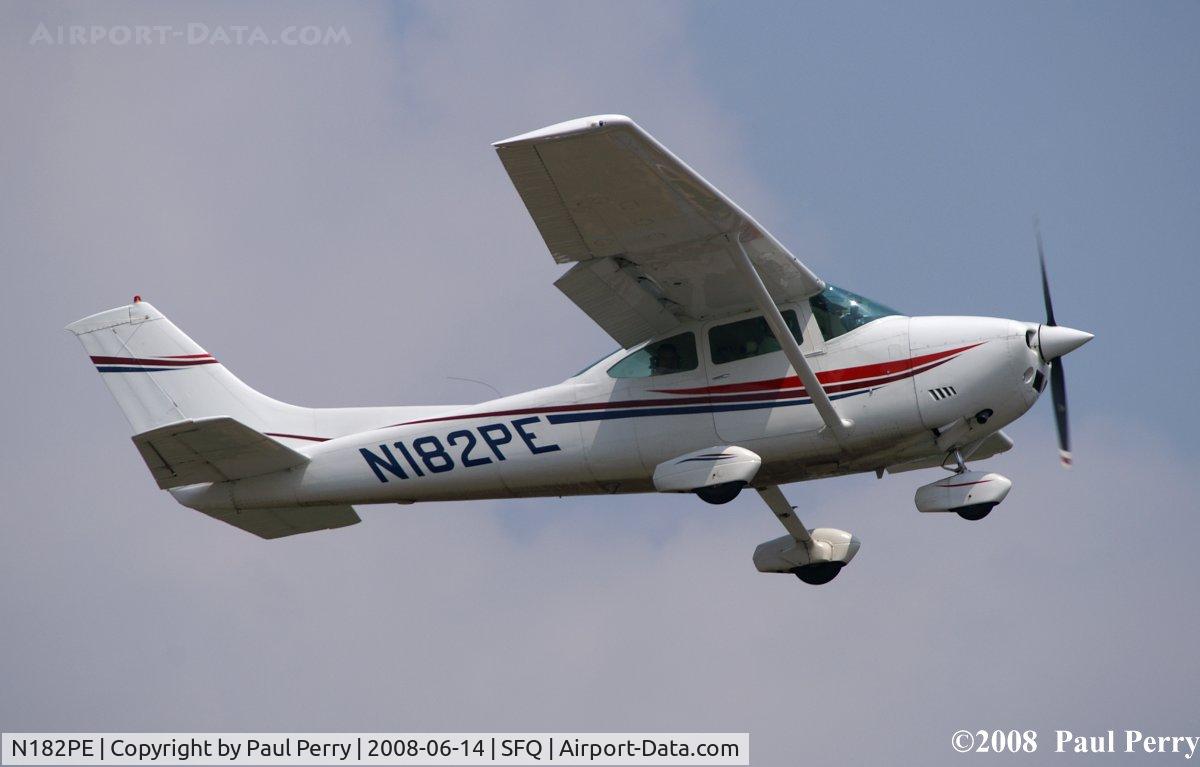 N182PE, 1977 Cessna 182Q Skylane C/N 18265584, Off again, out of Suffolk