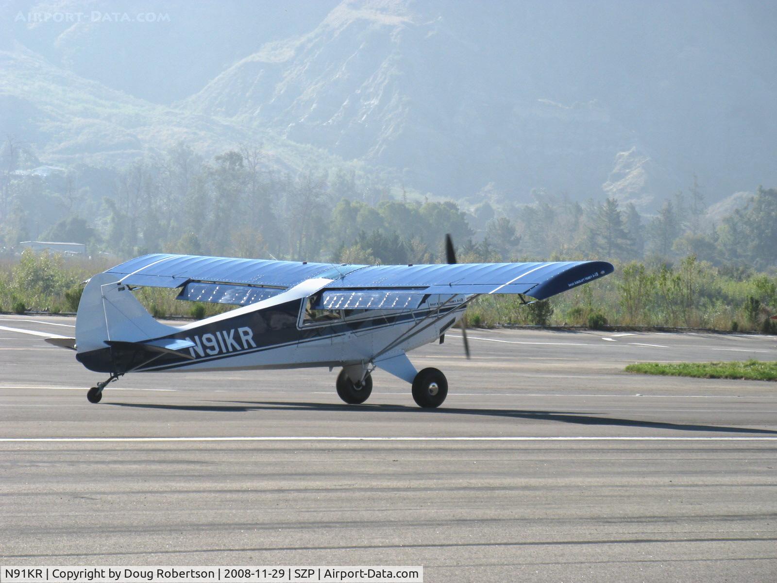 N91KR, 2003 Aviat A-1B Husky C/N 2240, 2003 Aviat Aircraft, Inc. A-1B HUSKY, Lycoming O-360 180 Hp, landing roll Rwy 22