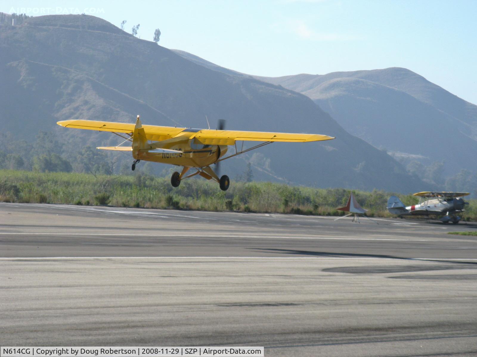 N614CG, 2001 Piper/cub Crafters PA-18-150 C/N 9926CC, 2001 Piper/Cub Crafters PA-18-150 SUPER CUB, Lycoming O&VO-360 180 Hp, landing Rwy 22