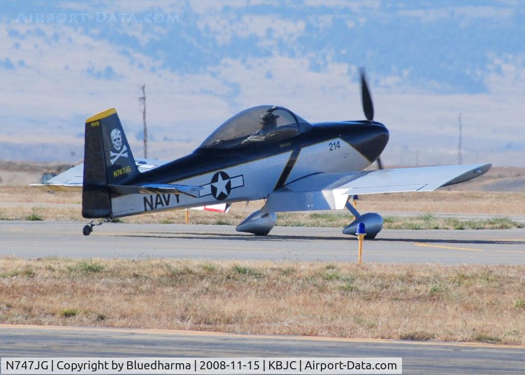N747JG, 2008 Vans RV-8 C/N 81612, Taxi out.