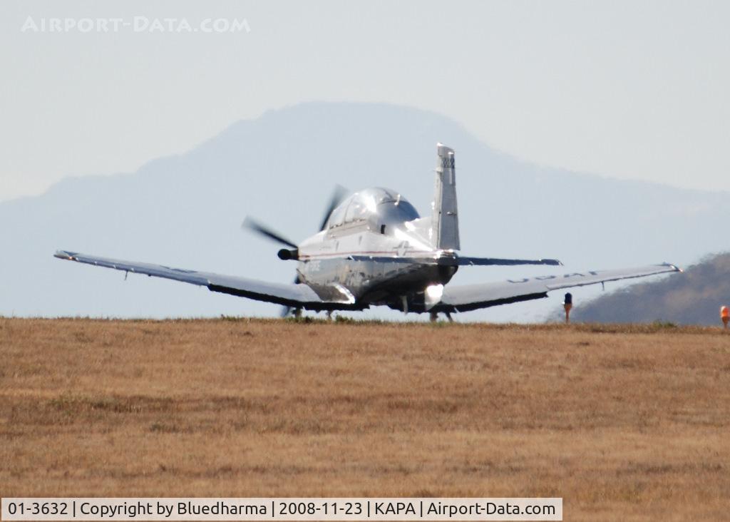 01-3632, 2001 Raytheon Beech T-6A Texan II C/N PT-169, Raytheon Beech T-6A Batch 8 Texan II (PT-169) Take off on 17L.