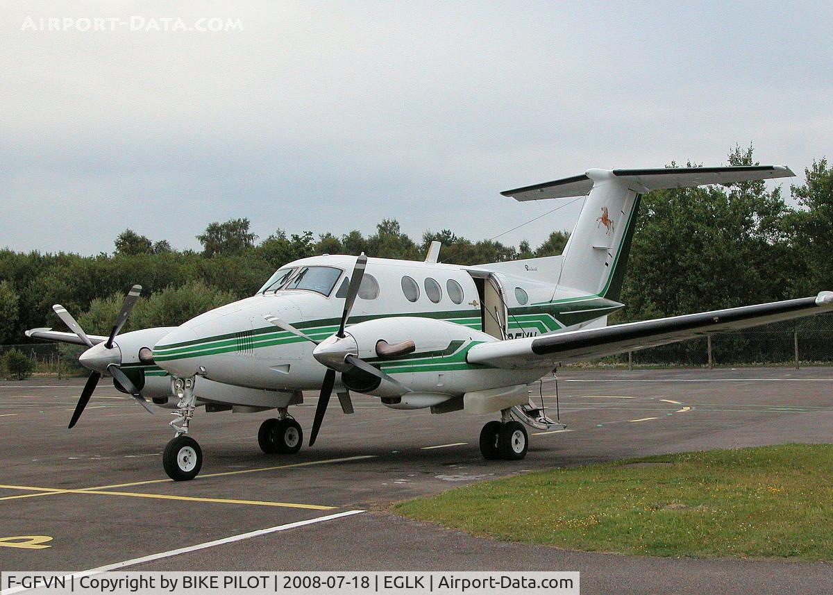F-GFVN, 1981 Beech F90 King Air C/N LA-166, SITTING IN SLOT ONE OUTSIDE THE TERMINAL