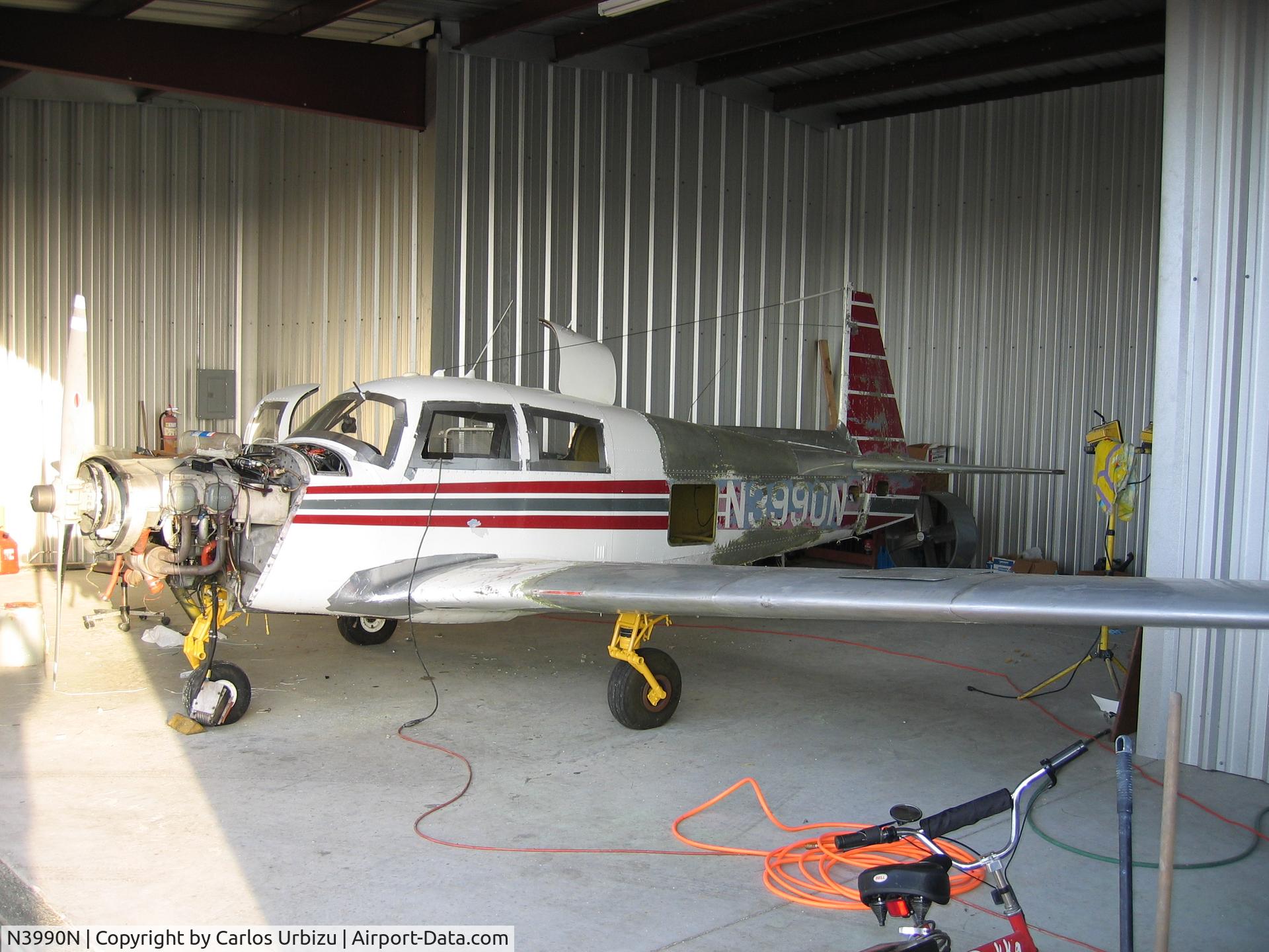 N3990N, 1968 Mooney M20C Ranger C/N 680015, Half Stripped