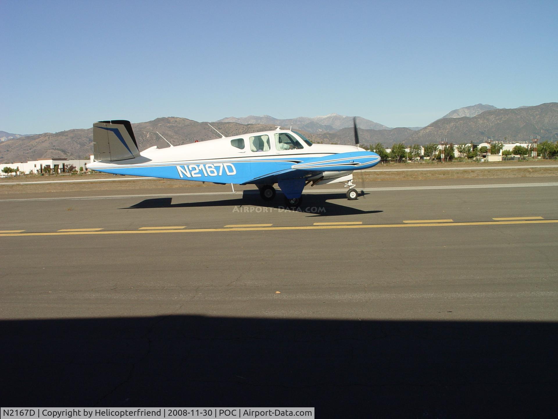 N2167D, 1953 Beech D35 C/N D-3514, Up on the taxiway now enroute 26L