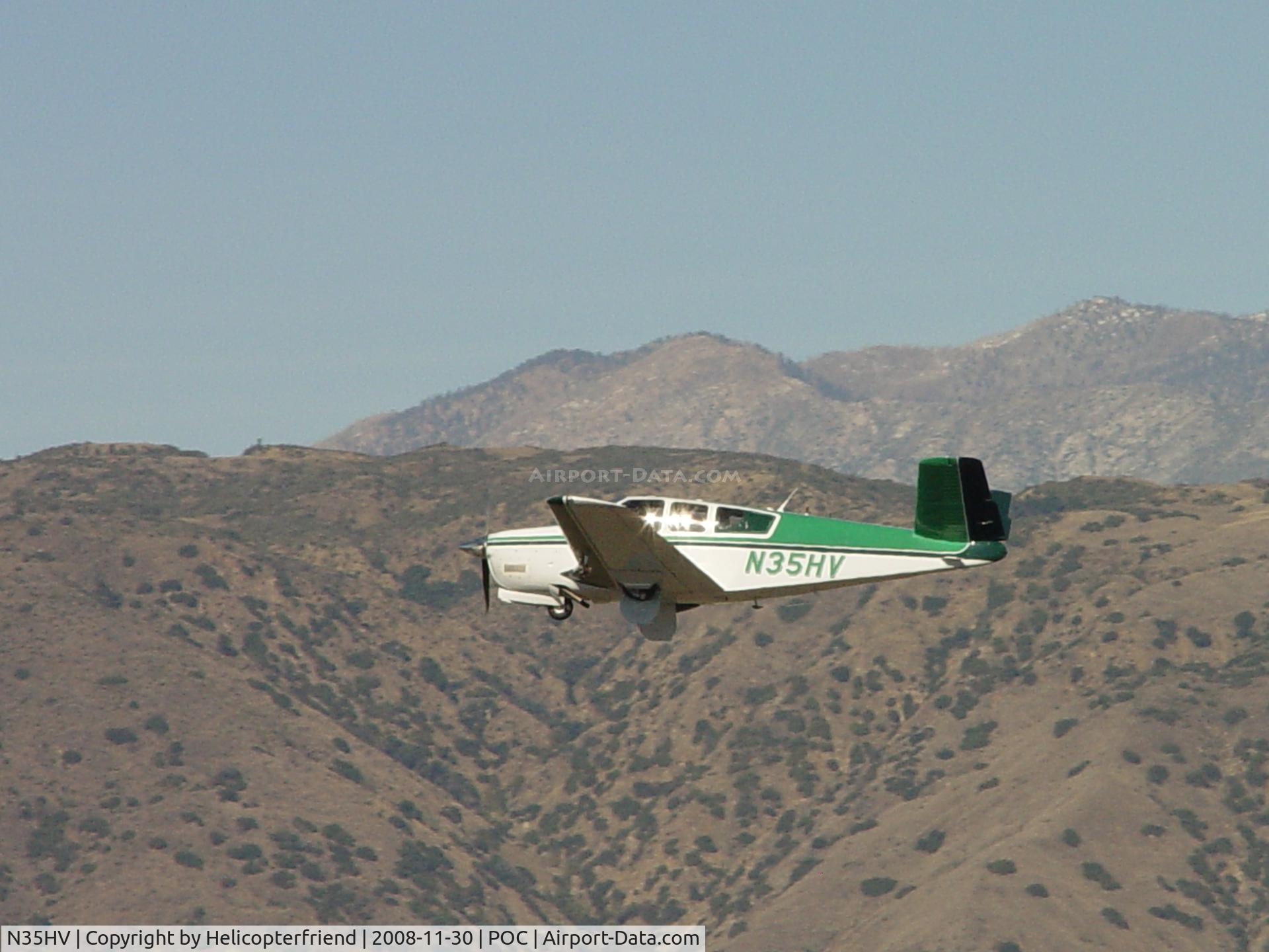 N35HV, 1957 Beech H35 Bonanza C/N D-5236, Taking of from Brackett and wheels up near center field