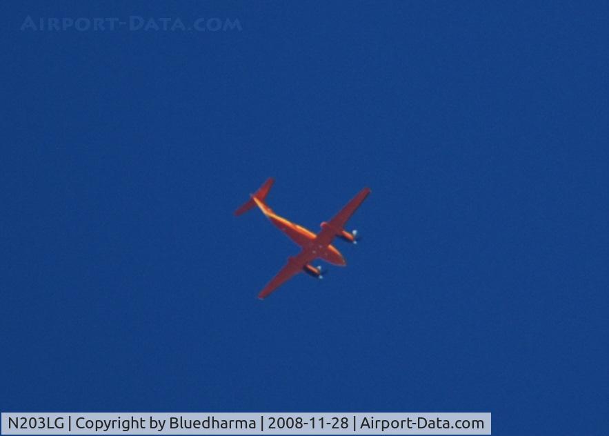 N203LG, 1981 Beech B200 King Air C/N BB-926, Flight for Life heading West early in the morning.
