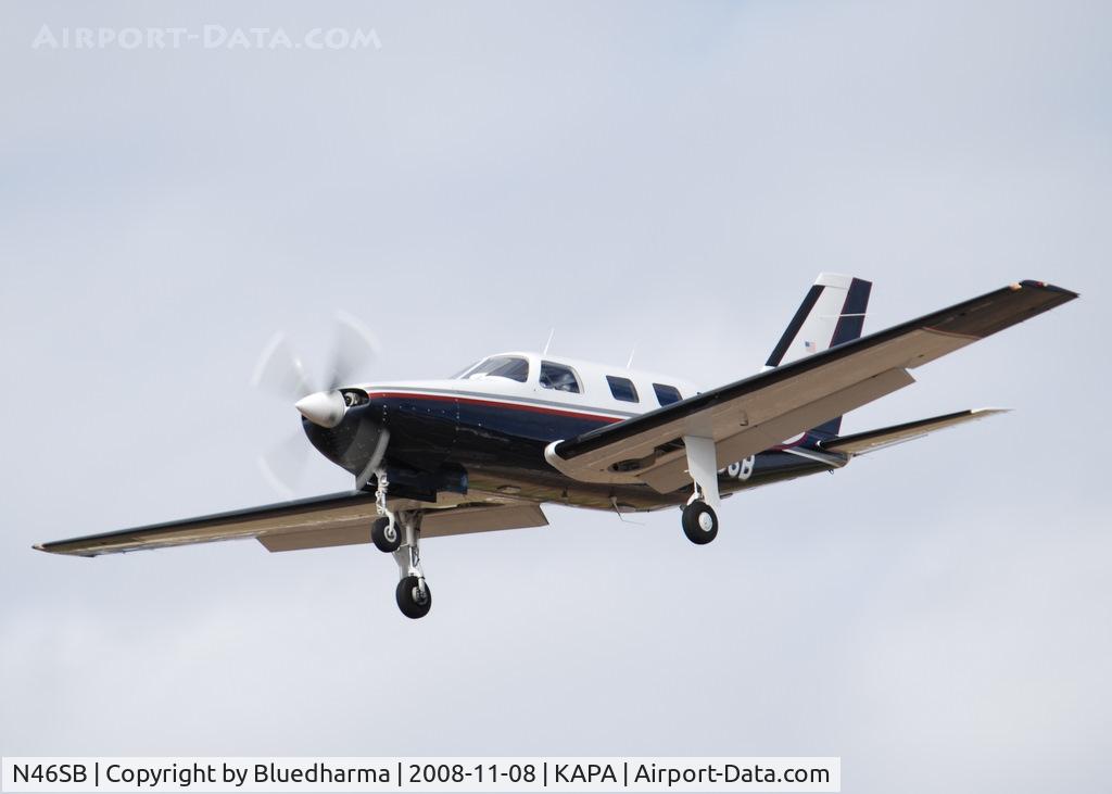 N46SB, 1986 Piper PA-46-310P Malibu C/N 4608039, On final approach to 17L.