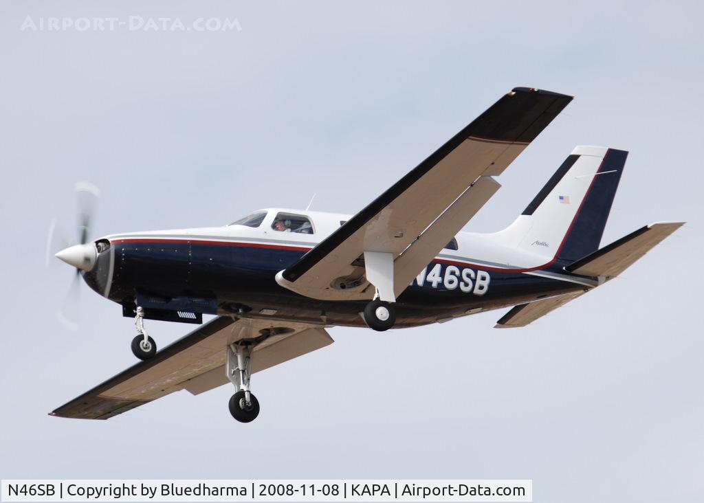 N46SB, 1986 Piper PA-46-310P Malibu C/N 4608039, On final approach to 17L.