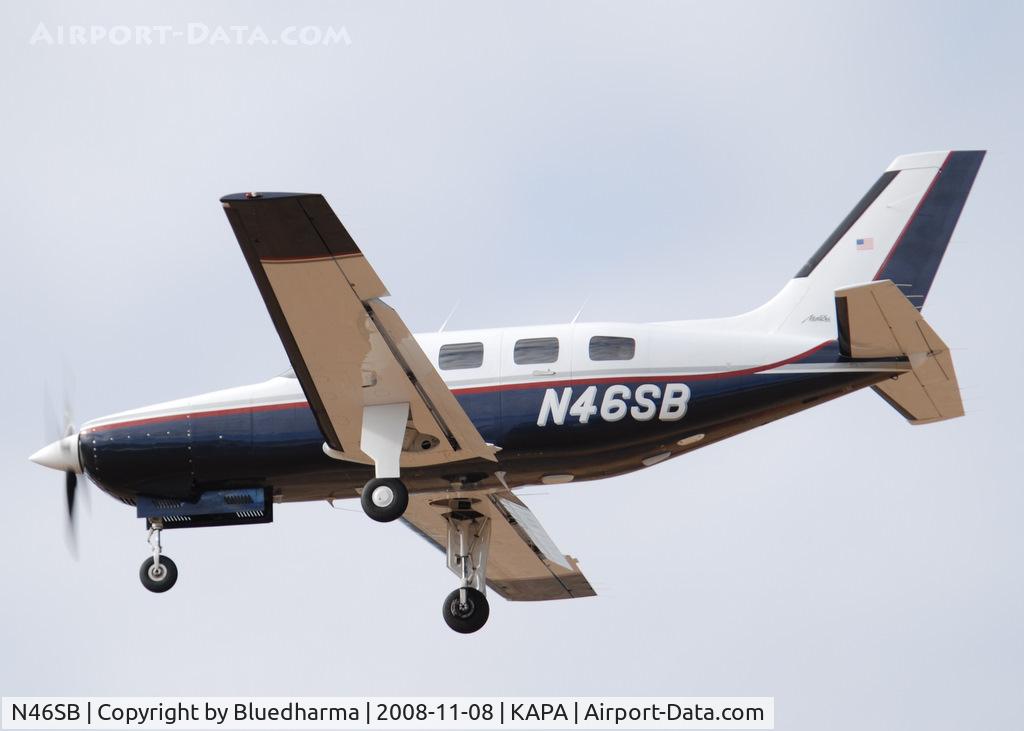 N46SB, 1986 Piper PA-46-310P Malibu C/N 4608039, On final approach to 17L.