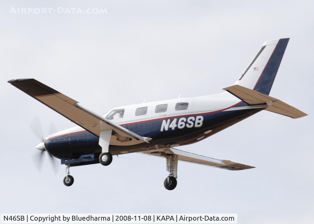 N46SB, 1986 Piper PA-46-310P Malibu C/N 4608039, On final approach to 17L.