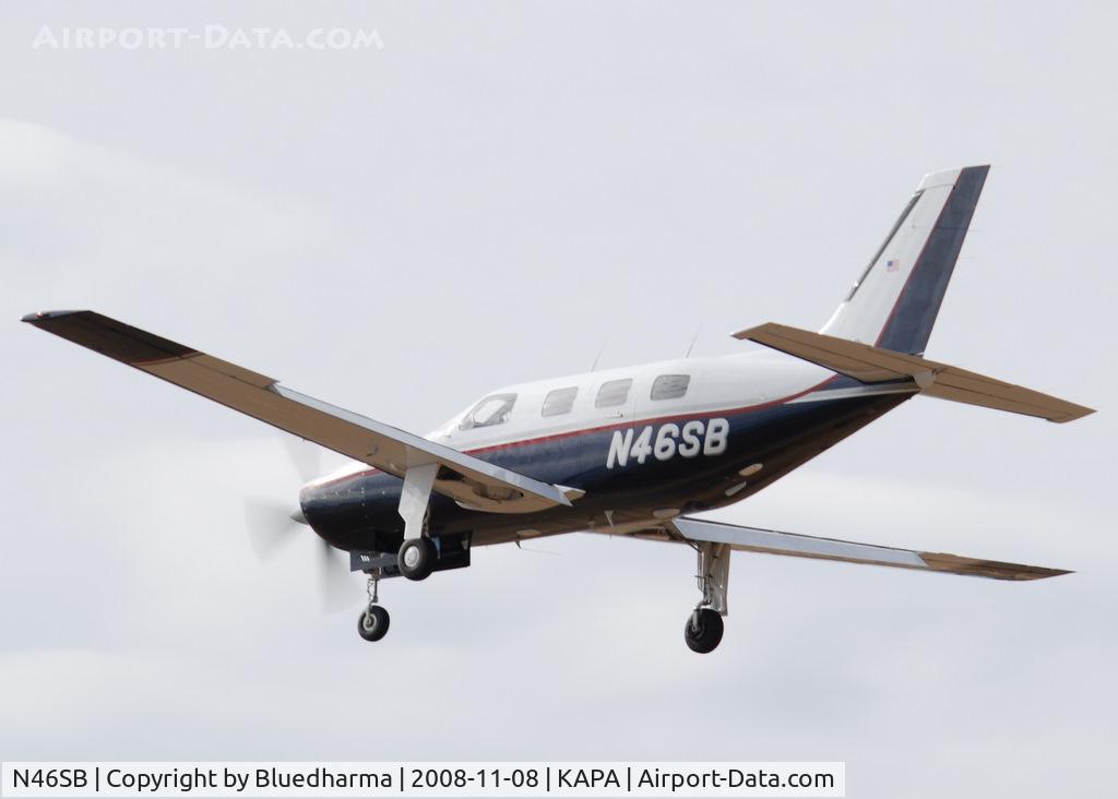 N46SB, 1986 Piper PA-46-310P Malibu C/N 4608039, On final approach to 17L.