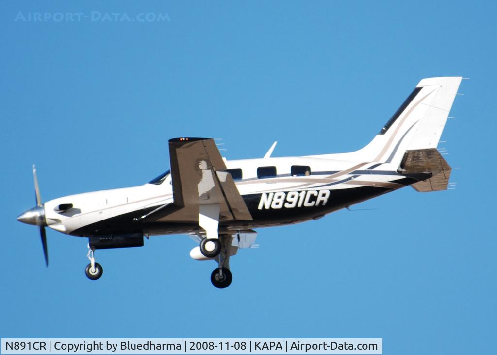N891CR, 2007 Piper PA-46-500TP Malibu Meridian C/N 4697321, On final approach to 17R.