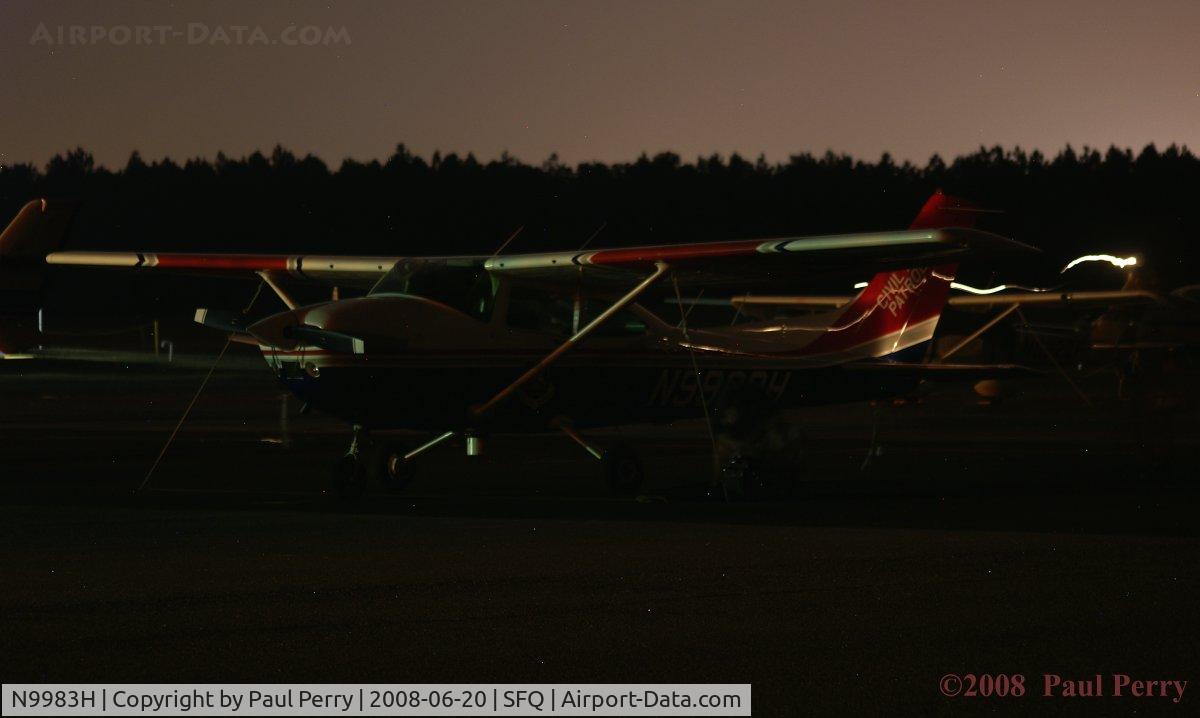 N9983H, 1982 Cessna 182R Skylane C/N 18268161, Just getting her post-flight finished