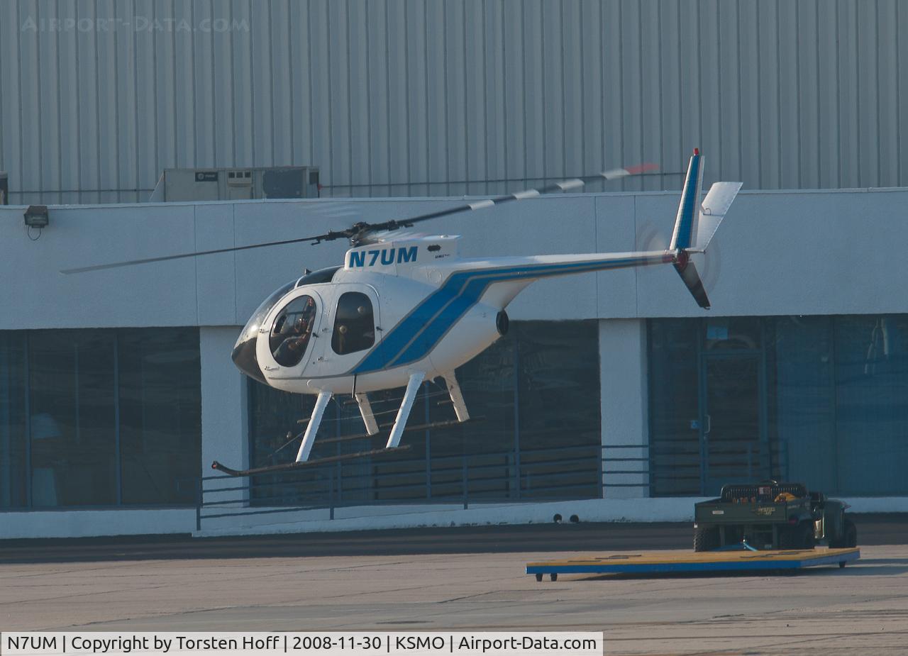 N7UM, 1975 Hughes 369HS C/N 850767S, N7UM leaving its pad