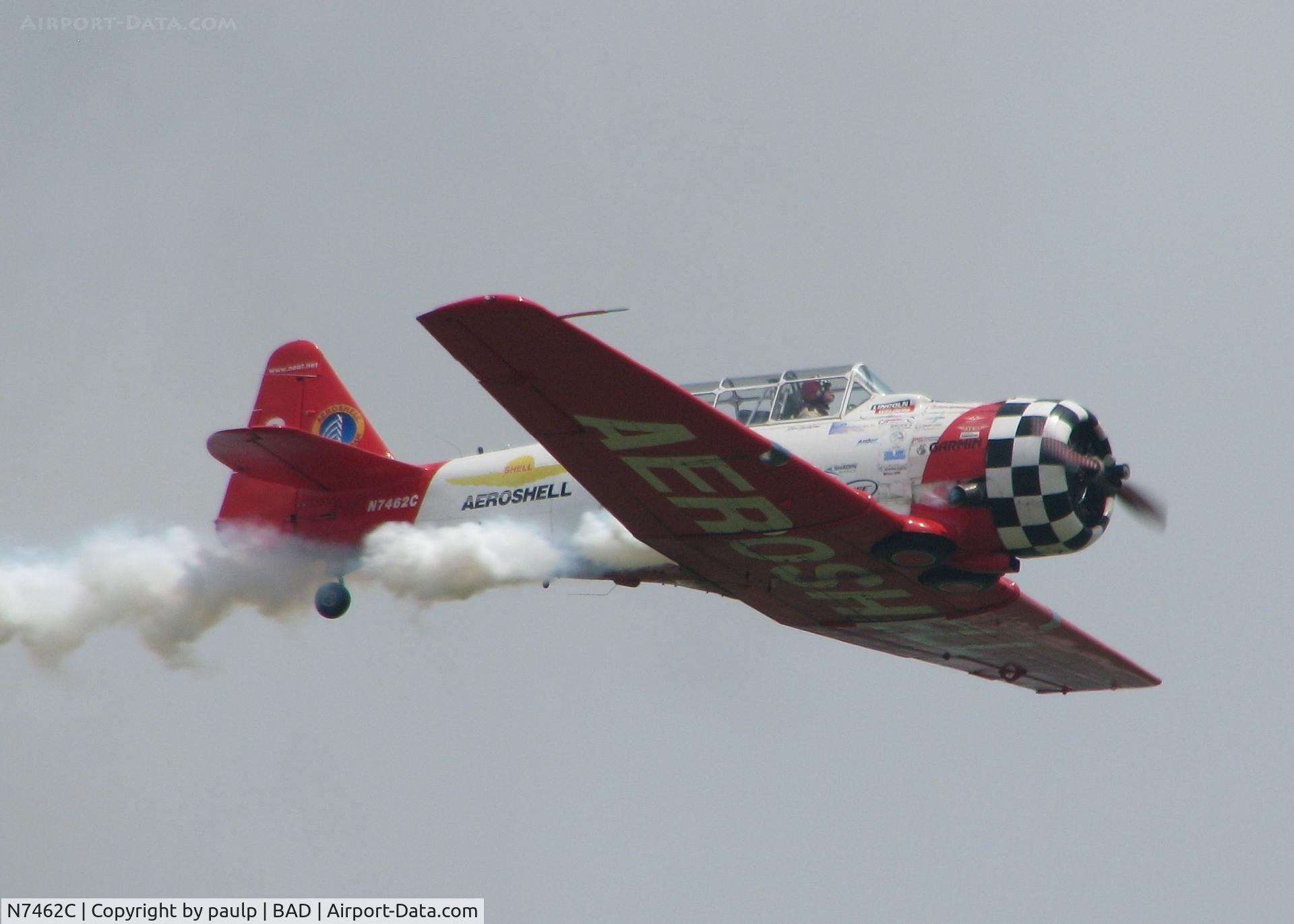N7462C, North American AT-6B Texan C/N 121-43211, Performing at Barksdale Air Force Base.