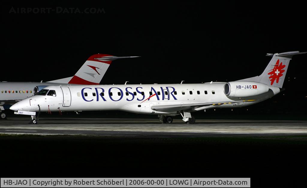 HB-JAO, 2001 Embraer EMB-145LU (ERJ-145LU) C/N 145456, Nightstop at LOWG/GRZ