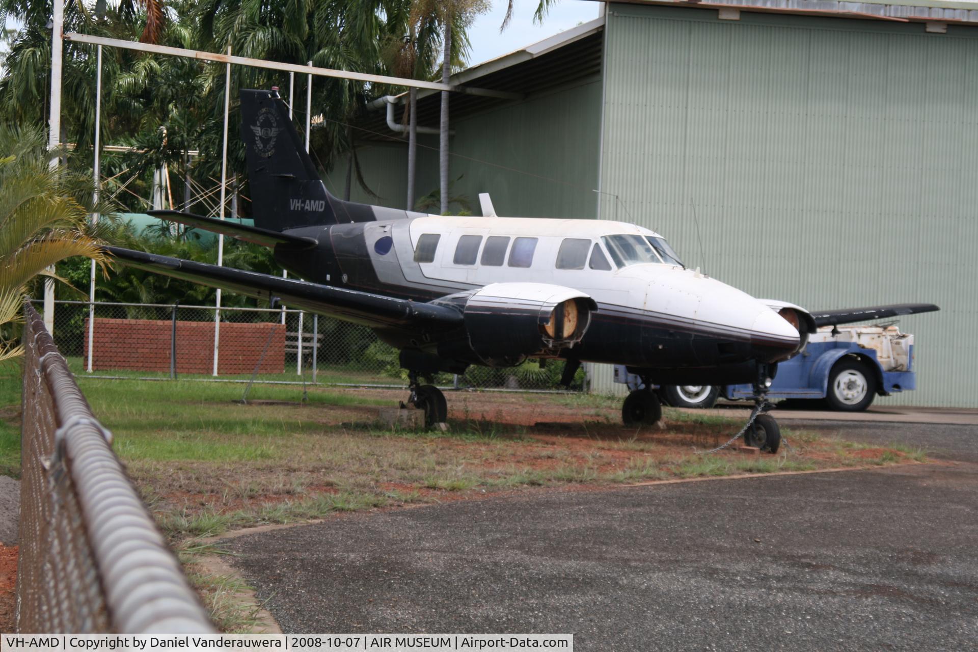 VH-AMD, 1975 Beech 65-B80 Queen Air Queen Air C/N LD-504, now displayed in Australian Aviation Heritage Centre - Winnellie NT