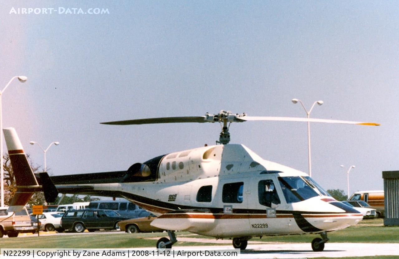 N22299, Bell 222 C/N 47059, Bell 222 at the Grand Prairie, Texas plant helipad