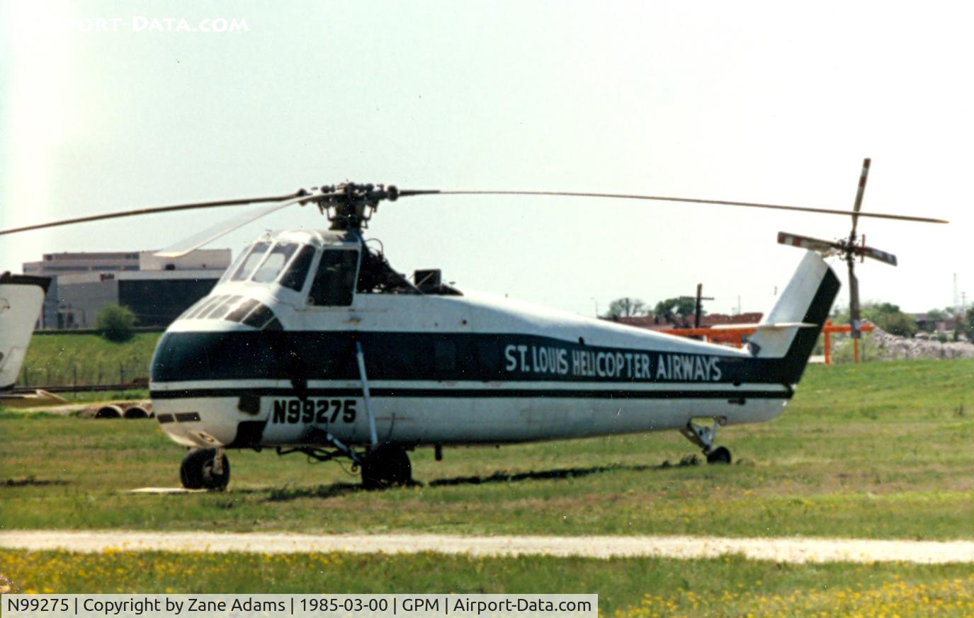 N99275, 1958 Sikorsky S-58E C/N 58-245, At Grand Prairie Municipal - St. Louis Helicopter S58